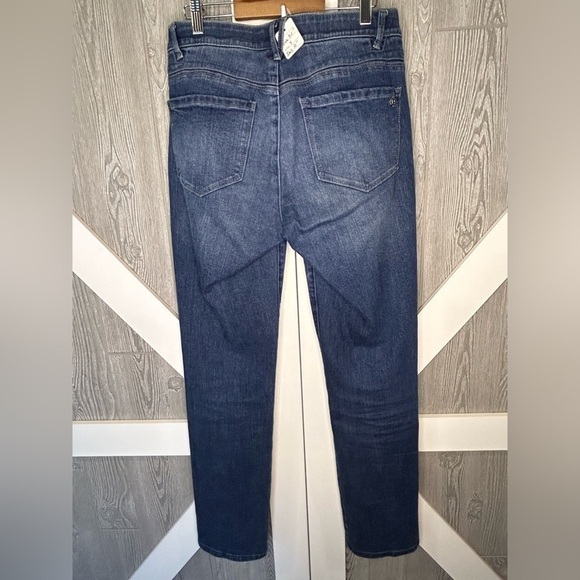 B6.8 "Ab"solution® Distressed Blue Straight Leg Jeans Size 4 - Picture 4 of 5